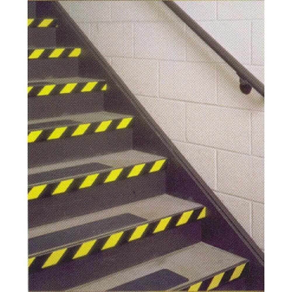 3M 5702 Safety Stripe Vinyl Tape for Lane and Hazard Marking, Rubber Adhesive, Black/Yellow (1 in x 36 yd, 1 Roll) (7010375080) - (36Pack) - 7