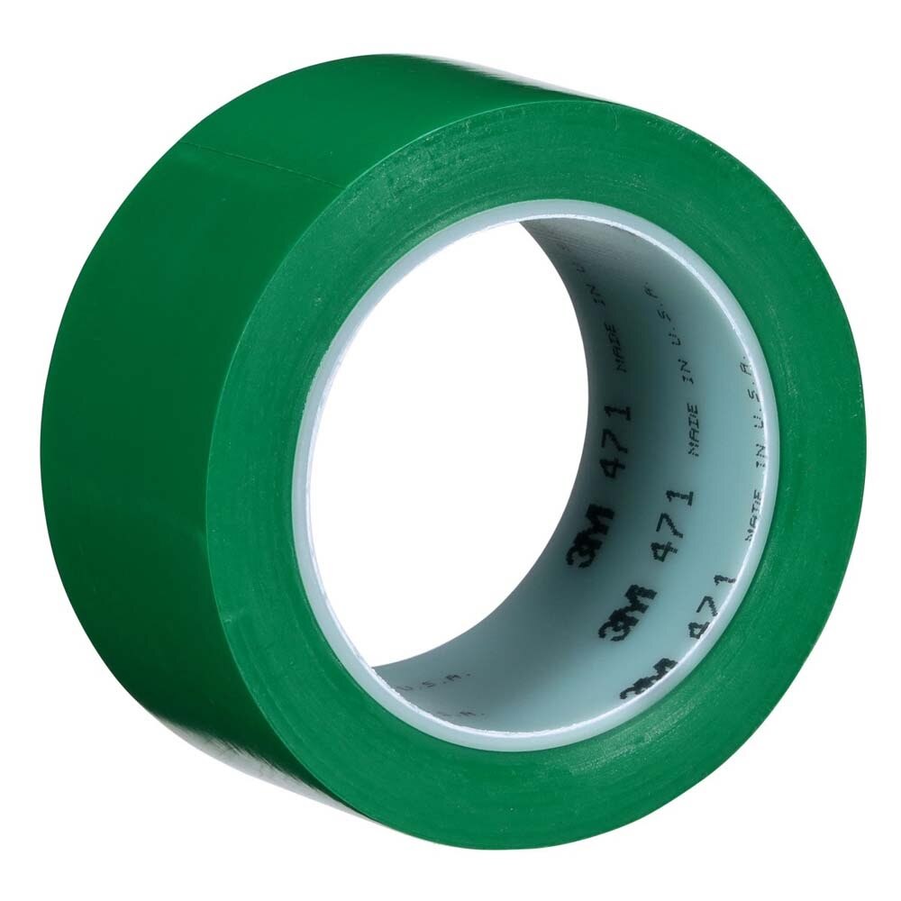 3M 471 471 IW Vinyl Tape , 3 in x 36 yd, Green, Green Floor Tape, Paint Alternative for Floor Marking, Social Distancing, Color Coding, Safety Marking (7010375094) - (12Pack) - 2