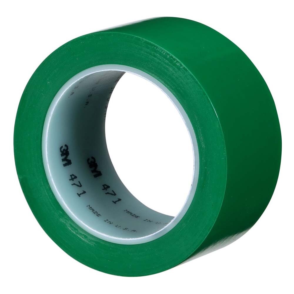3M 471 471 IW Vinyl Tape , 3 in x 36 yd, Green, Green Floor Tape, Paint Alternative for Floor Marking, Social Distancing, Color Coding, Safety Marking (7010375094) - (12Pack) - 3