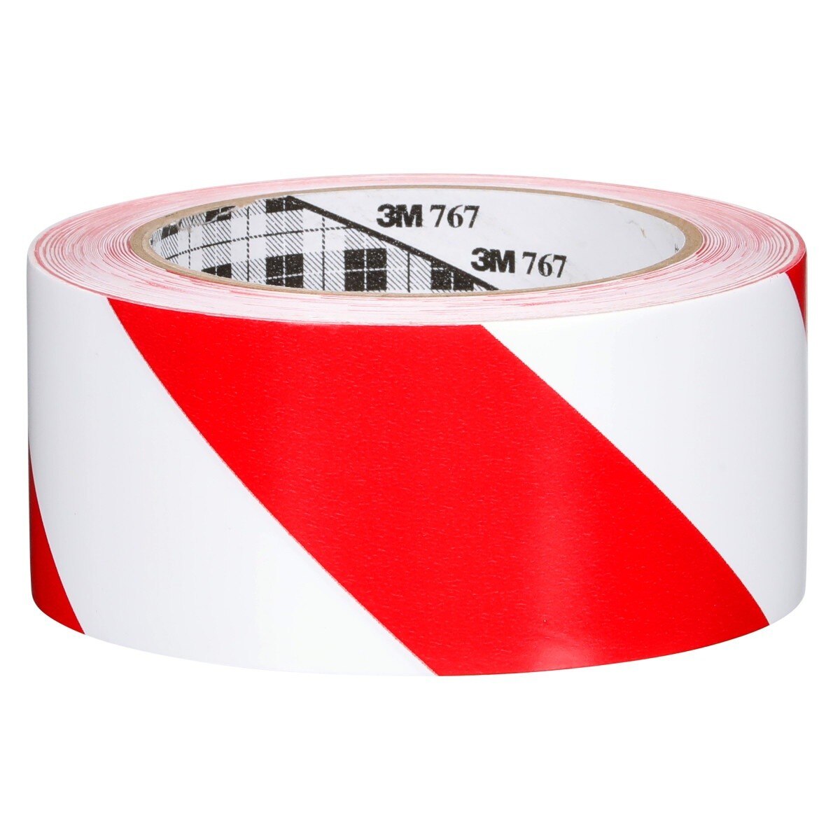 3M Safety Stripe Vinyl Tape, Red White, 2 in x 36 yd, 5 mil (767) (7010375766) - (12Pack)