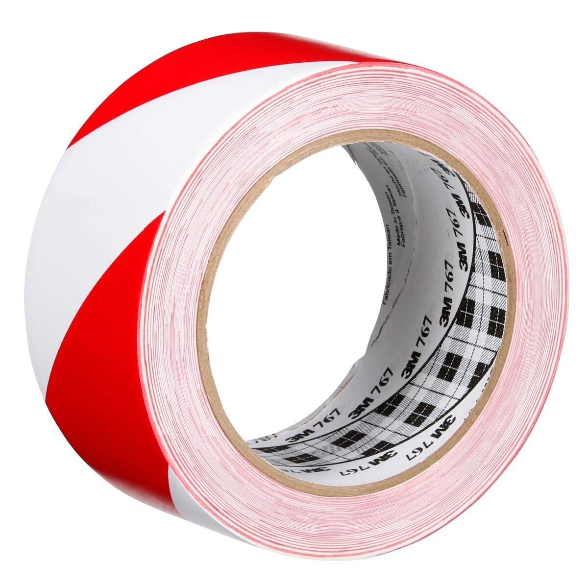 3M Safety Stripe Vinyl Tape, Red White, 2 in x 36 yd, 5 mil (767) (7010375766) - (12Pack) - 3
