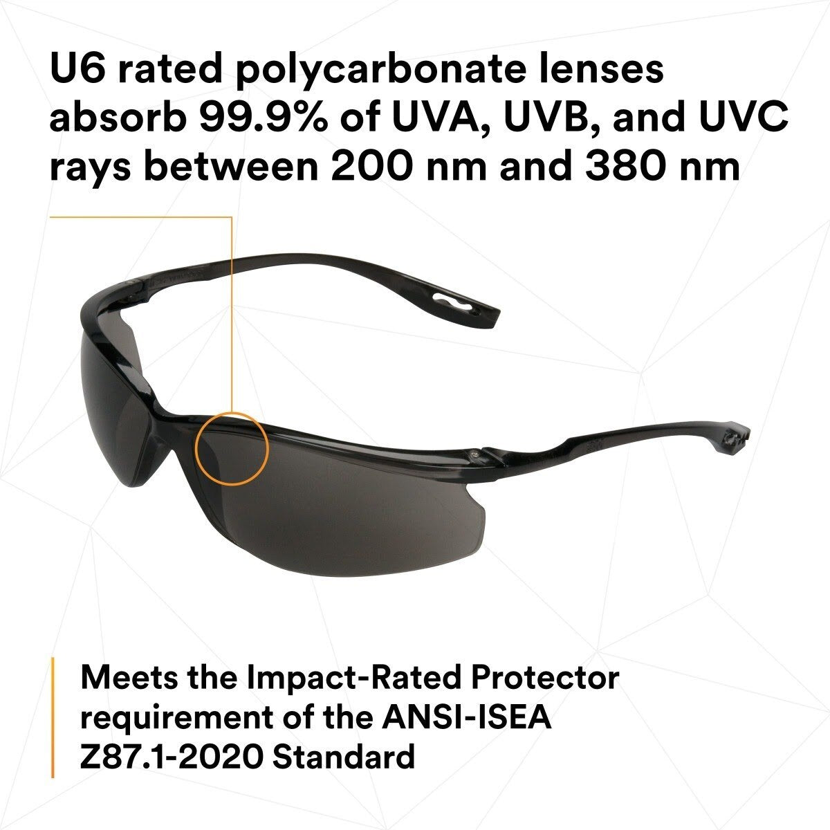 3M 11798-00000-20 Virtua Sport CCS Protective Eyewear Corded Control System, Gray Anti-Fog Lens (7010384246) - (20Pack) - 6