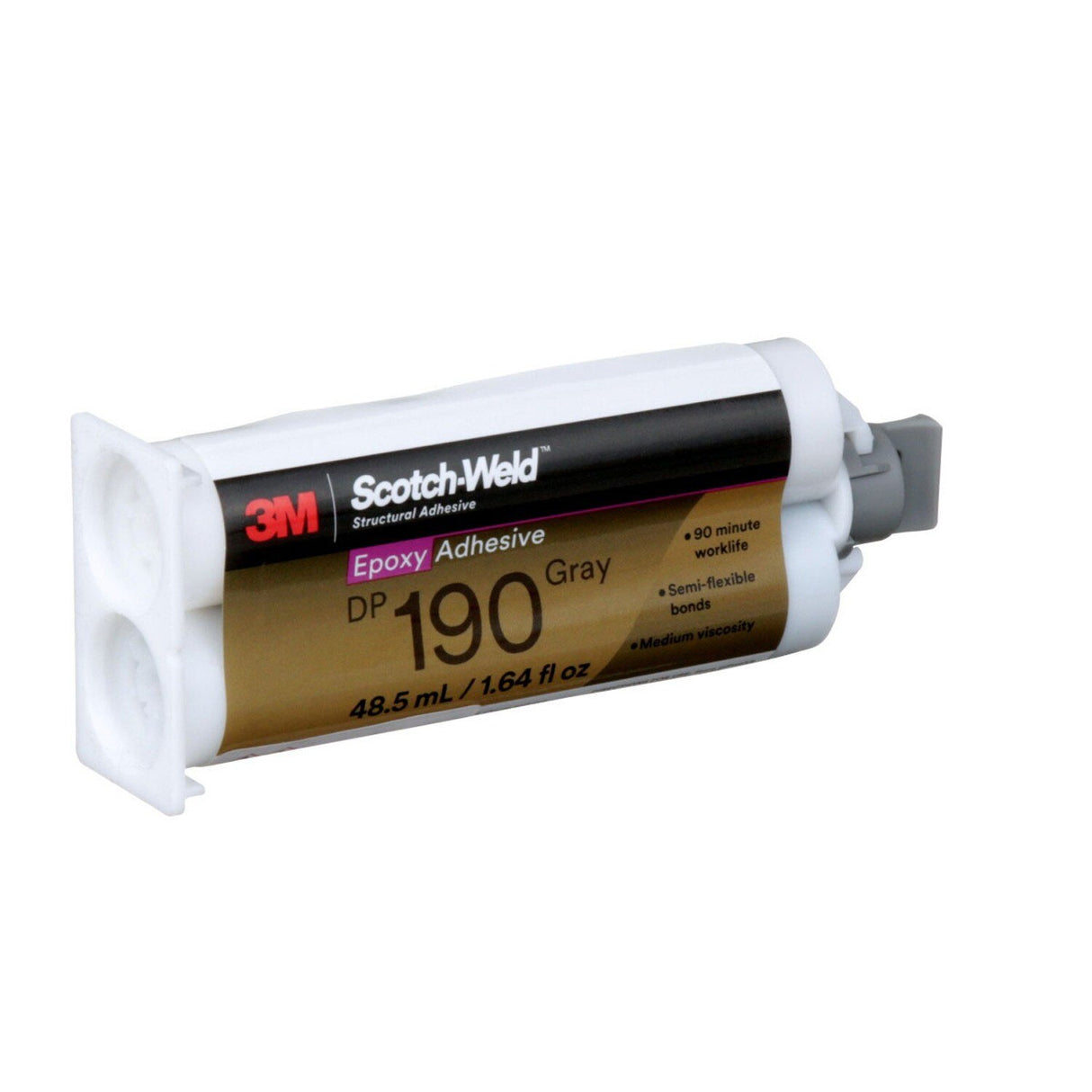 3M 190 Scotch-Weld Epoxy Adhesive DP190, Gray, 48.5 mL Duo-Pak (DP190-1.64OZ-GRY) (7010410438) - (12Pack) - 5