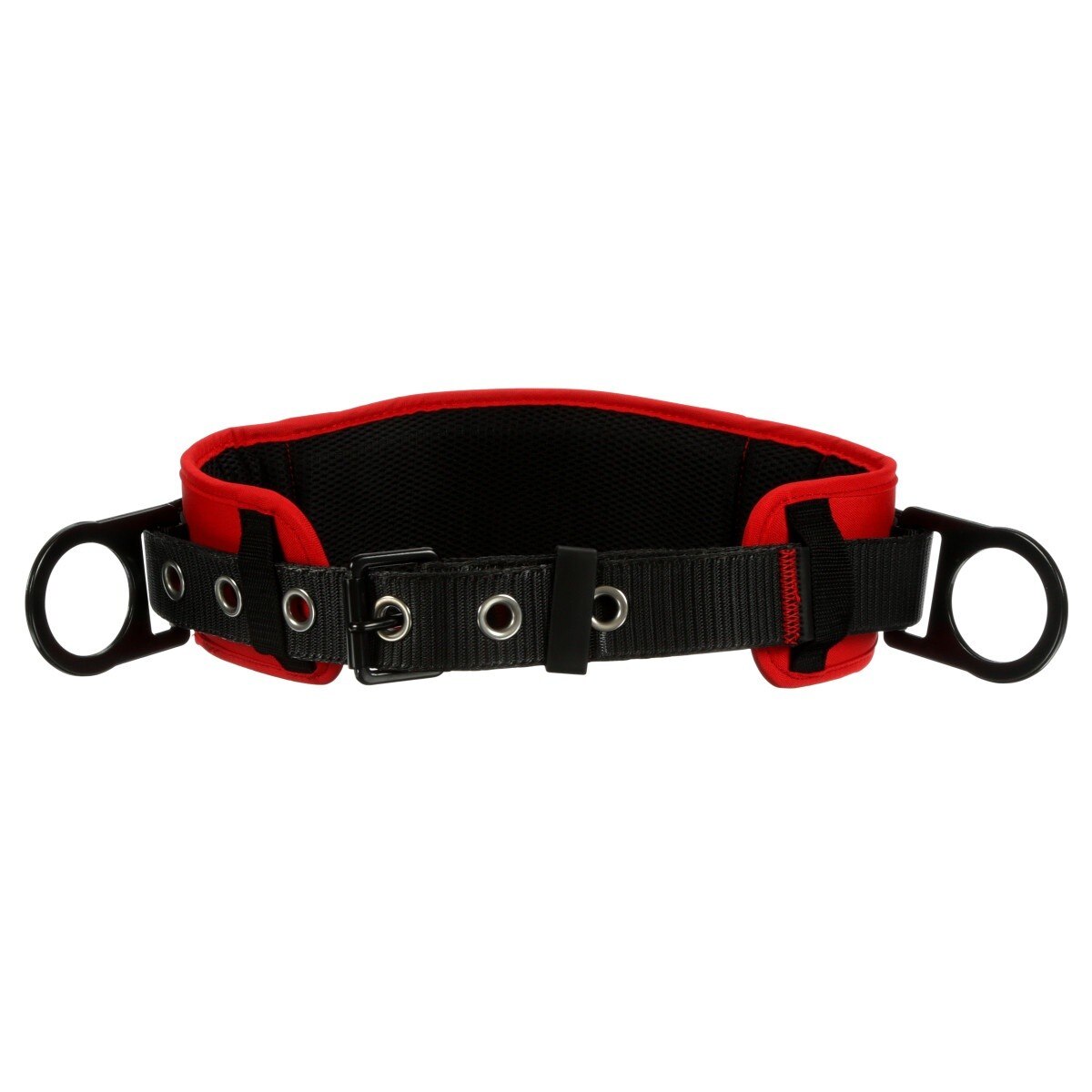 3M 1091015 PROTECTA Tongue Buckle Positioning Belt with Hip Pad, 2 D Rings, Red, X Large (7012815162)