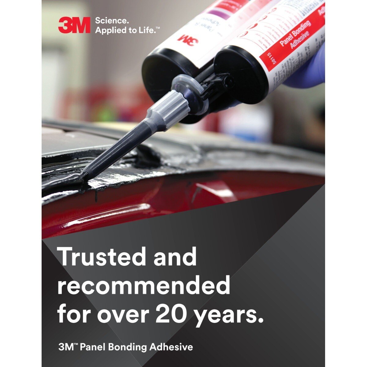 3M 38315 Panel Bonding Adhesive, Two-Part Epoxy, Black, 50 mL Cartridge, Bonds Steel, Aluminum, SMC, FRP (7100001224) - (6Pack) - 7