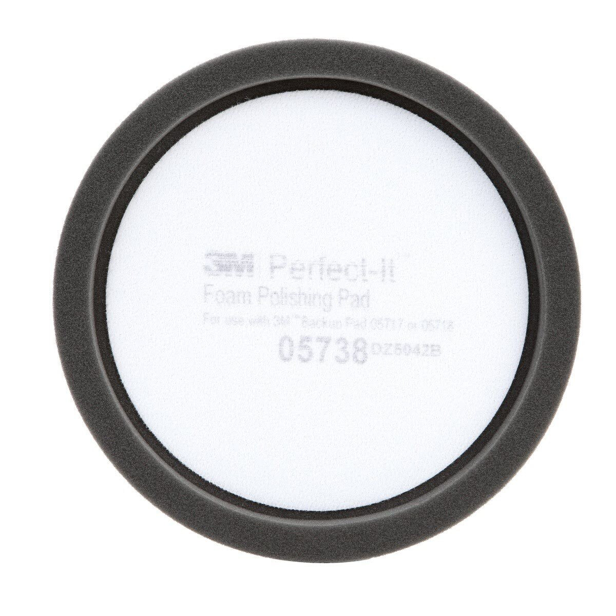 3M 05738 Hookit Foam Polishing Pad, Single Sided, Black, Waffle Face, Hook and Loop, 8 in (7100003842) - (6Pack) - 4