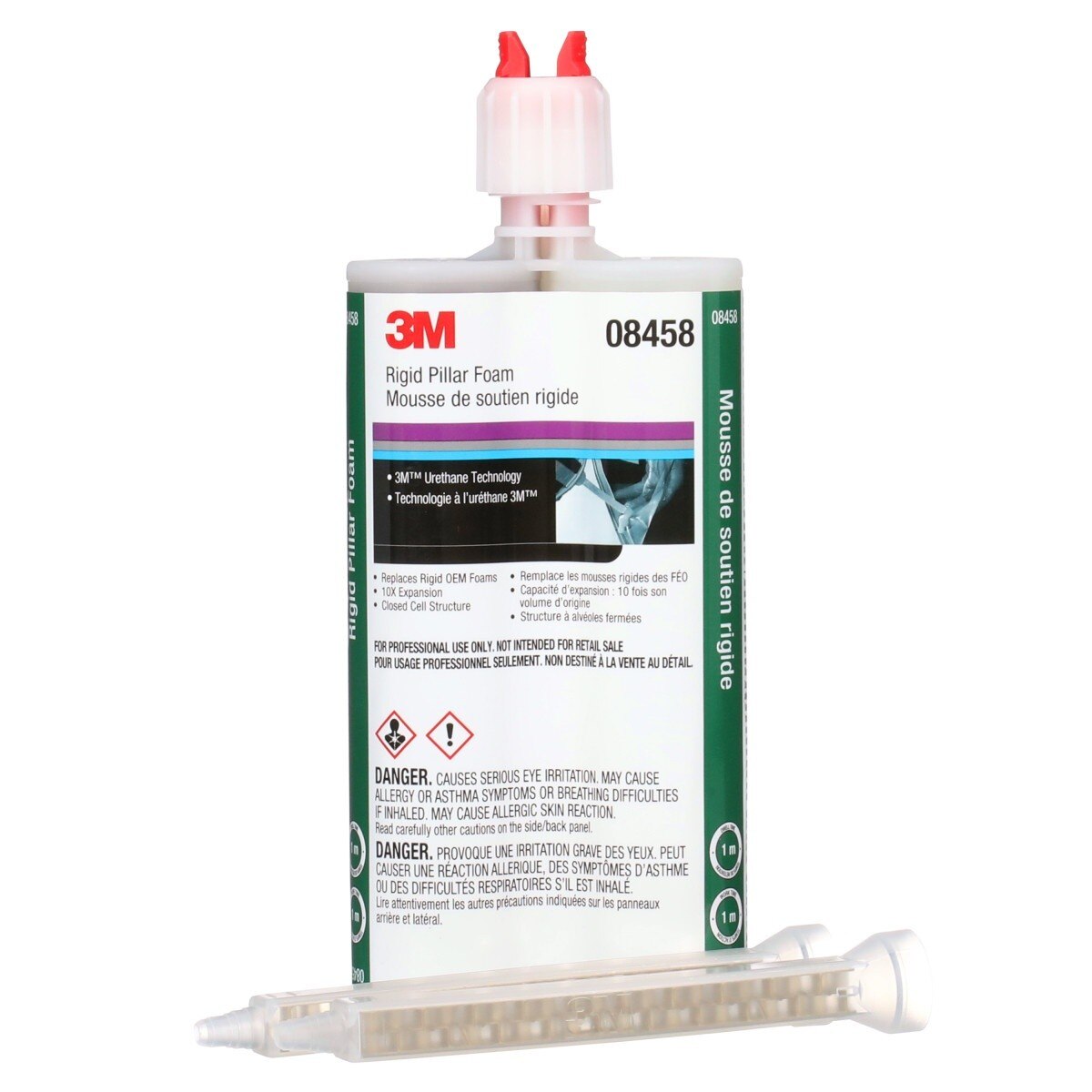 3M Rigid Pillar Foam, Two-Part Urethane Closed-Cell Expanding, 200 mL Cartridge (08458) (7100004037) - (6Pack)