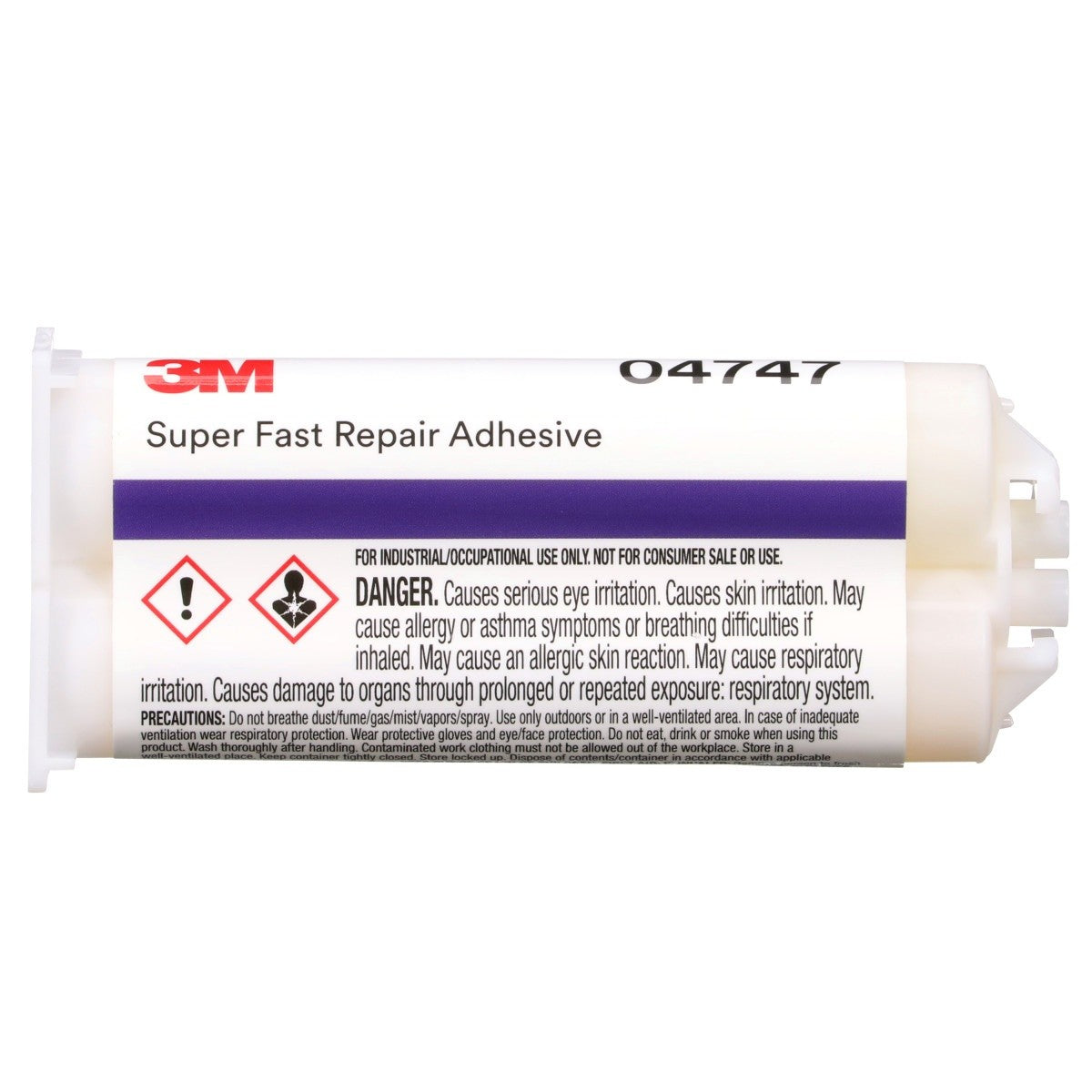 3M 04747 Super-Fast Repair Adhesive, Two-Component Semi-Rigid Urethane, Amber, 47.3 mL/1.6 fl oz Cartridge (7100006276) - 2
