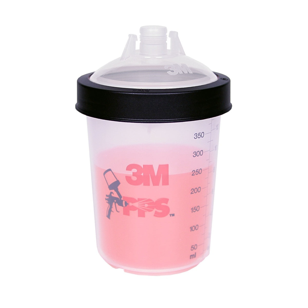 3M 16112 PPS Paint Spray Gun Cup Lid and Liner Kit, Midi, 13.5 fl oz, 200 Micron Filter (7100020094) - 5