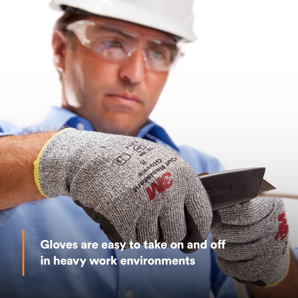 3M CGXL-CR Comfort Grip Cut Resistant Work Gloves, ANSI Cut Level 3, Nitrile Foam Coated, Gray, Size X-Large (7100023131) (1 Pair) - (6Pack) - 9