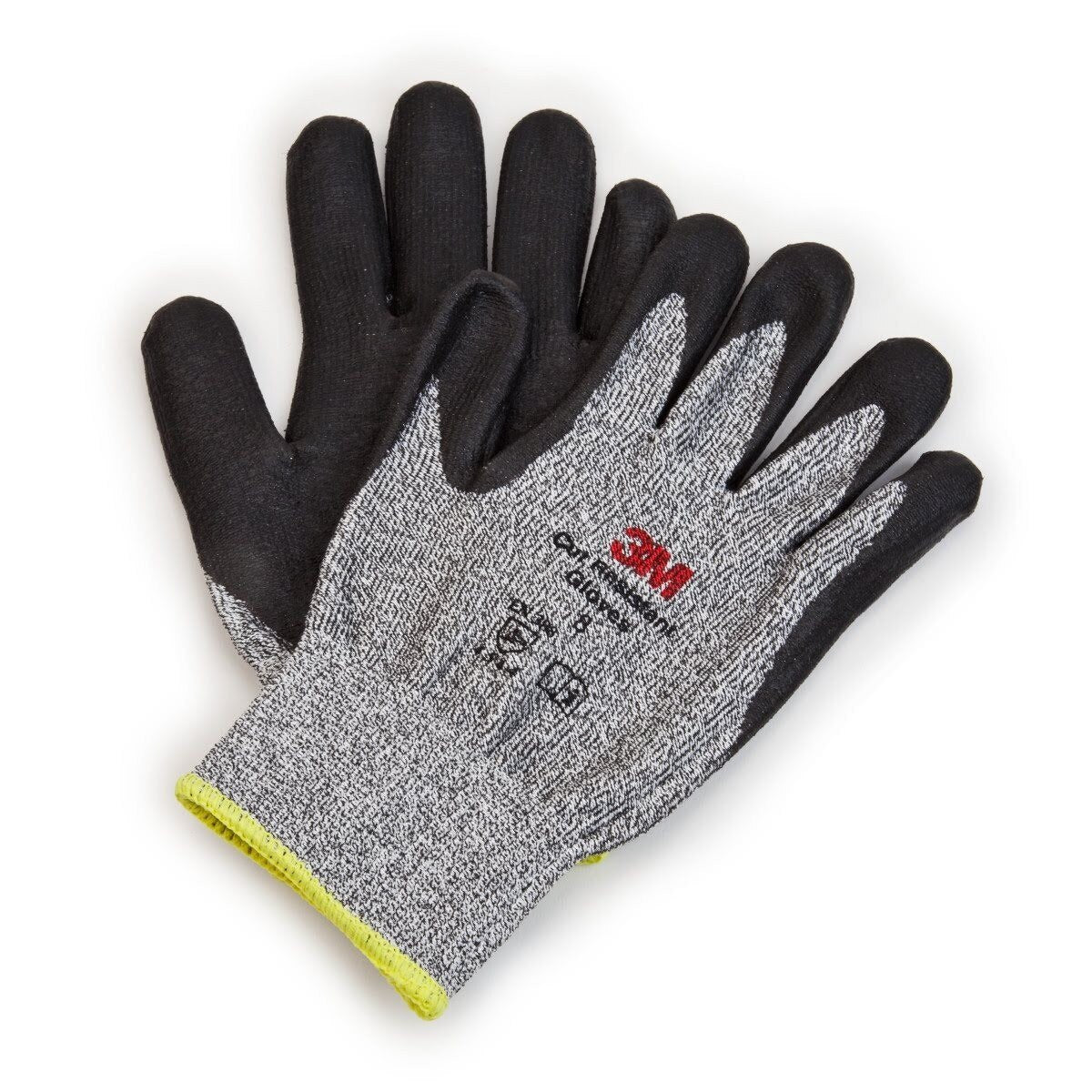 3M CGM-CR Comfort Grip Cut Resistant Nitrile Gloves, ANSI 3, Medium, Gray, Knit Cuff, Washable (7100023132) (1 Pair) - (6Pack)