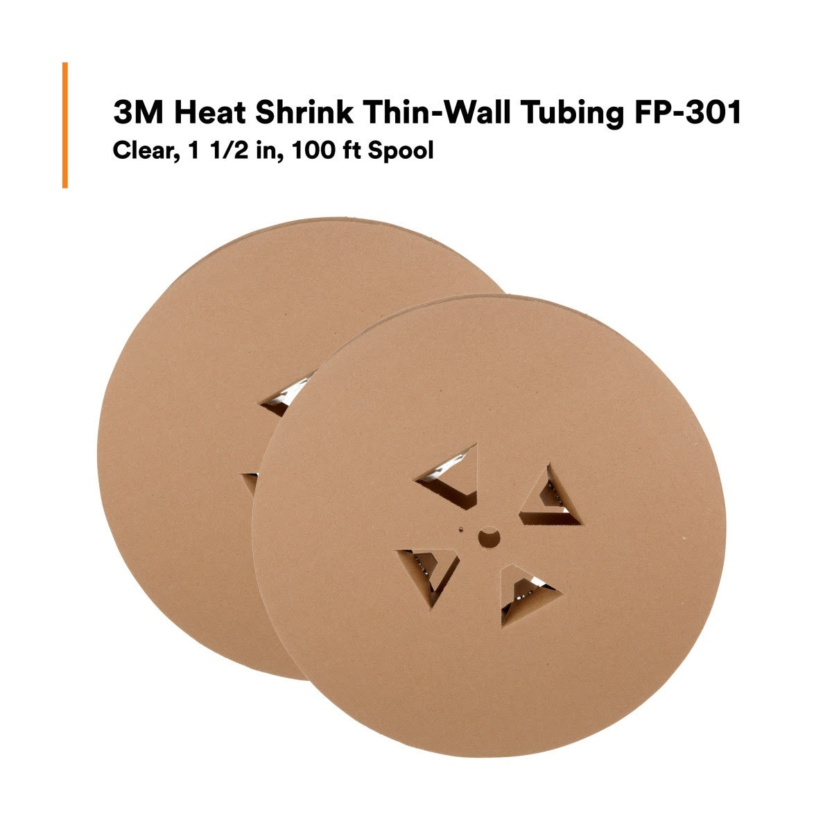3M FP-301-1.5-Clear-100 Heat Shrink Thin-Wall Tubing, 100 ft Length (7100025155) - (2Pack) - 8