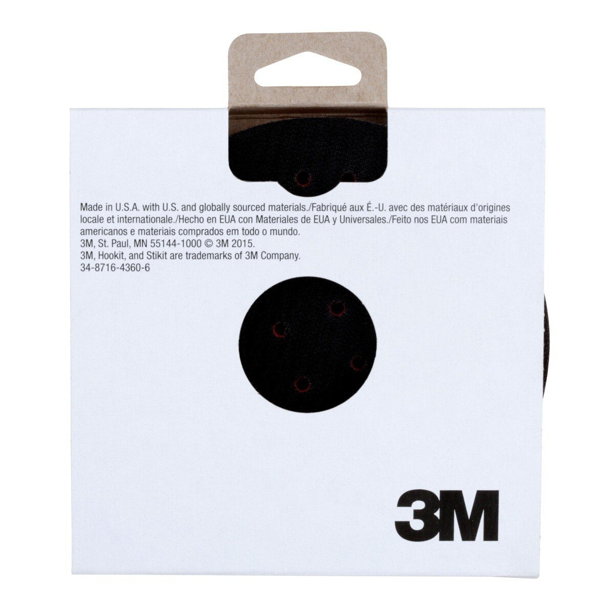 3M Xtract Hookit Low Profile Back-up Pad, 52 Holes, Red, 6 in, 5/16-24 External (20356) (7100027464) - (10Pack) - 6