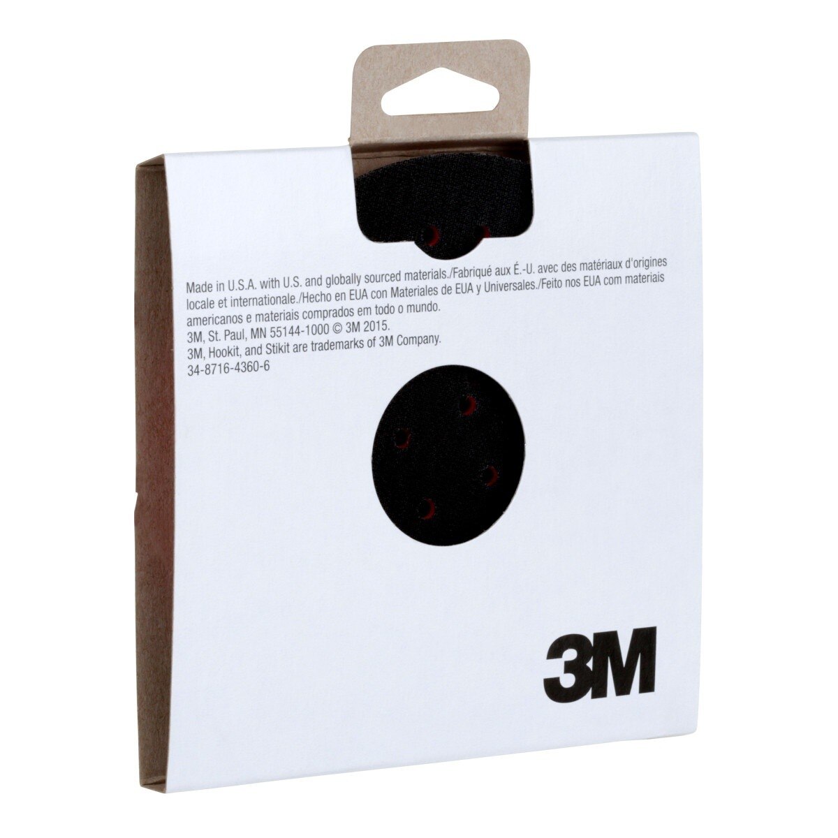 3M Xtract Hookit Low Profile Back-up Pad, 52 Holes, Red, 6 in, 5/16-24 External (20356) (7100027464) - (10Pack) - 7