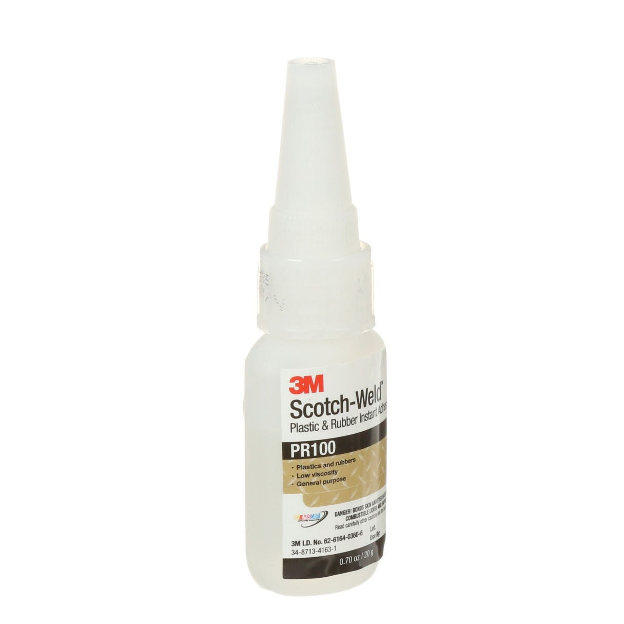 3M PR100 Plastic and Rubber Instant Adhesive, Clear, Low Viscosity, 20 g (0.70 oz) Bottle (7100039259) - (10Pack) - 9