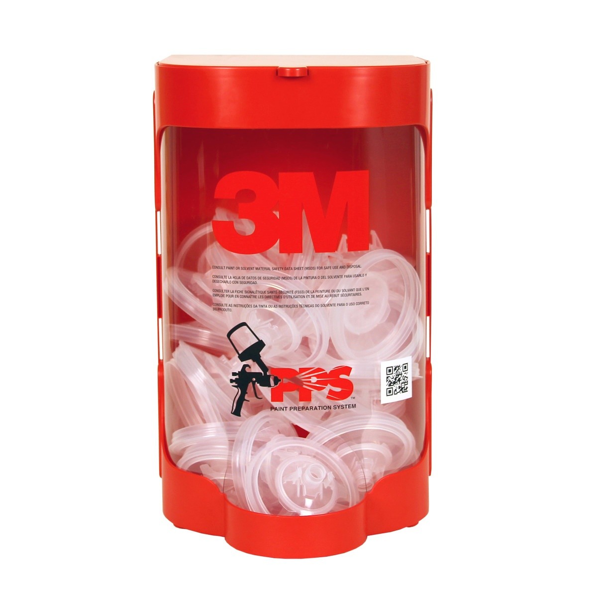 3M 16219 PPS Liner Dispenser for Legacy Paint Preparation System, Large Standard or Midi, Red, Wall Mountable (7100041780) - 3