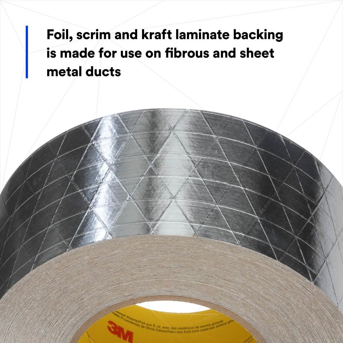3M 2C110 FSK Facing Tape Acrylic Pressure Sensitive Cold Weather Adhesion Heavy Duty Liner Foil Scrim Kraft UL723 Classified 2-7/8 in x 50 yd (7100043825) (16 Pack) - 8