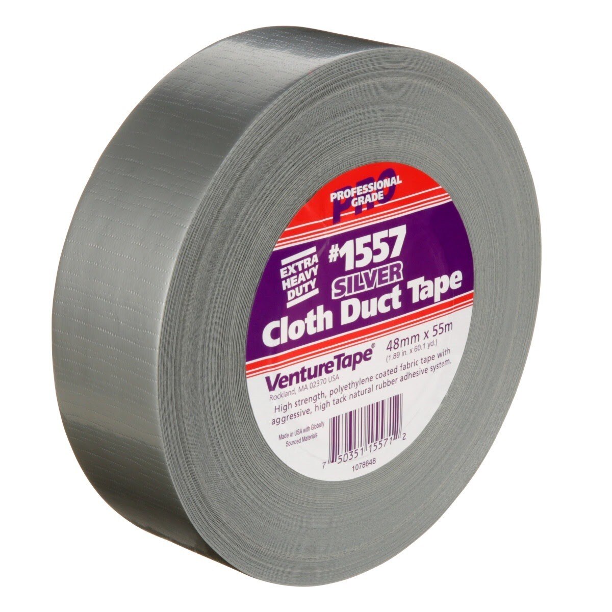 3M 1557 Venture Tape Extreme Cloth Duct Tape, Silver, 48 mm x 55 m (1.88 in x 60.1 yd) (7100043944) - (24Pack) - 2