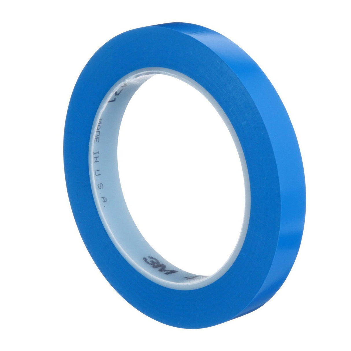 3M 471 Vinyl Tape, Blue, 1/2 in x 36 yd, 5.2 mil (36408) (7100044170) - (72Pack) - 3