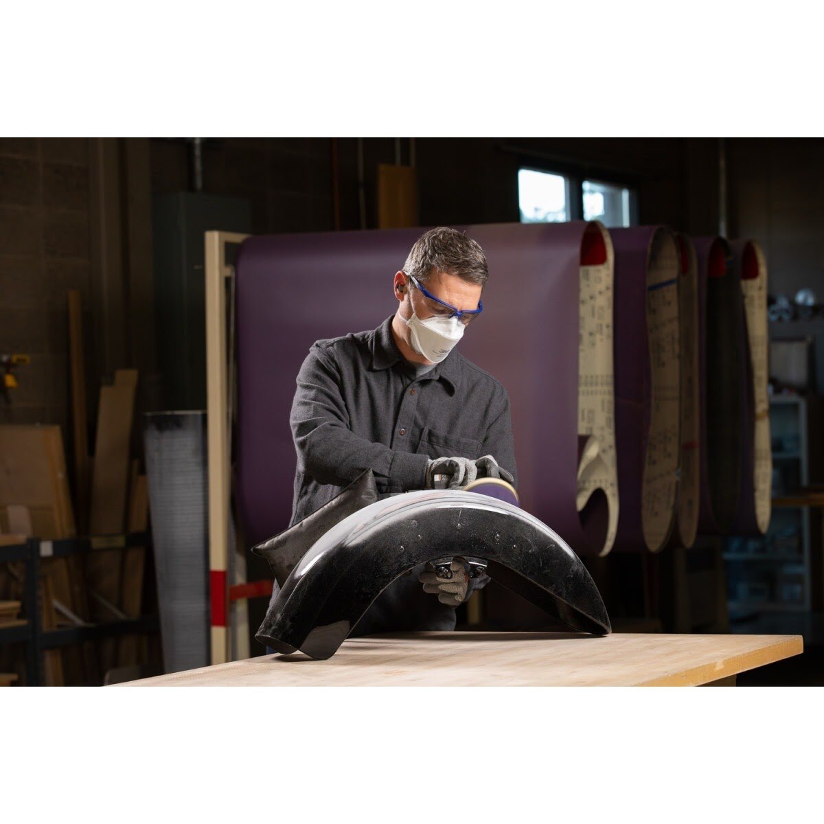 3M 732U Cubitron II Stikit Paper Disc, 80+ C-weight, 5 in x NH, Linered w/Tab, Die 500X (7100044453) (250 Pack) - 6