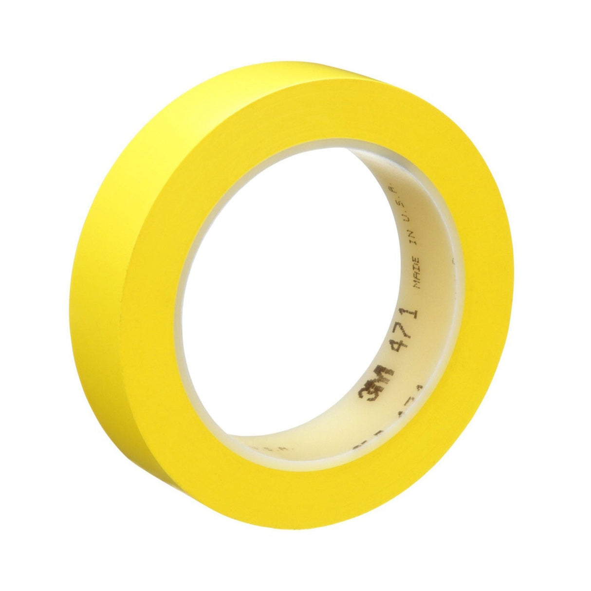 3M 471 Vinyl Tape, Yellow, 1 in x 36 yd, 5.2 mil, Roll (471 IW) (7100044642) - (36Pack)