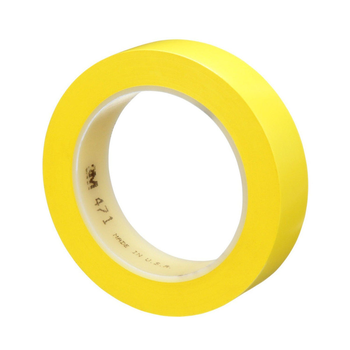 3M 471 Vinyl Tape, Yellow, 1 in x 36 yd, 5.2 mil, Roll (471 IW) (7100044642) - (36Pack) - 4