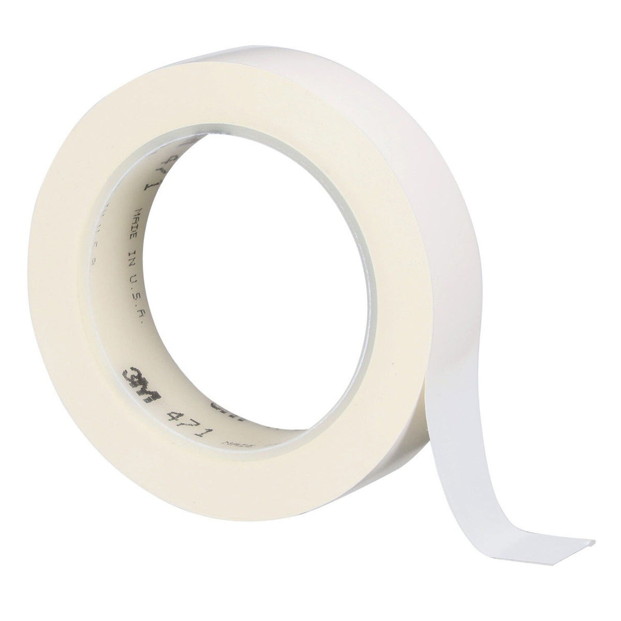 3M 471 Vinyl Tape, White, 5.2 mil, 1 in x 36 yd Roll (471 IW) (7100044644) - (36Pack) - 9