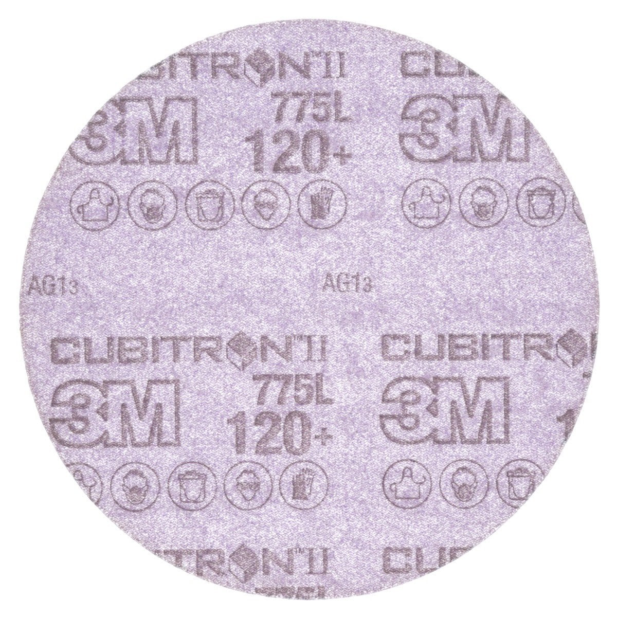 3M 775L Cubitron II Hookit Film Disc, 120+ 3MIL, 5 in x NH, Die 500X (7100046326) (250 Pack)