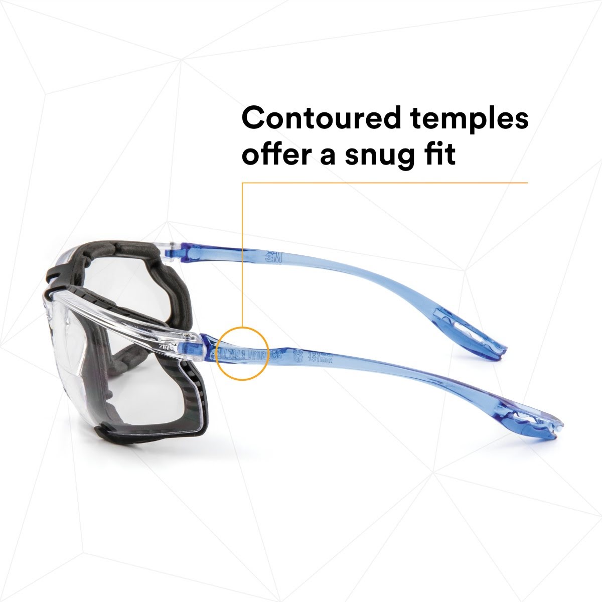 3M VC215AF Virtua CCS Safety Glasses with Readers, +1.5 Diopter, Anti Fog Anti Scratch, Clear Lens, Blue Temples, Removable Foam Gasket (7100046796) - (20Pack) - 5