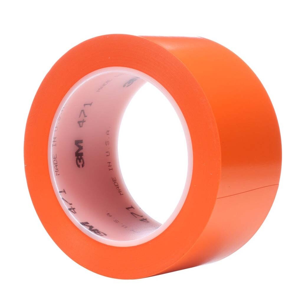 3M 471 Vinyl Tape , Orange, 2 in x 36 yd, Individually Wrapped Rolls for Floor Marking and Surface Protection (7100061044) - 3