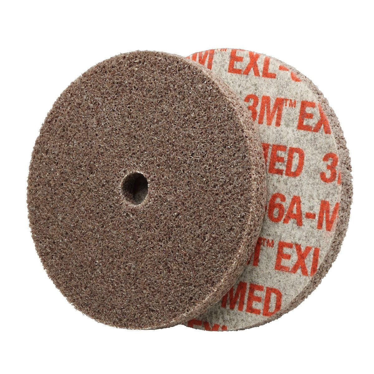 3M XL-UW Scotch-Brite EXL Unitized Wheel, 6A Medium, Aluminum Oxide, Tan, 1-1/2 in x 1/8 in x 3/16 in (7100063701) (80 Pack)