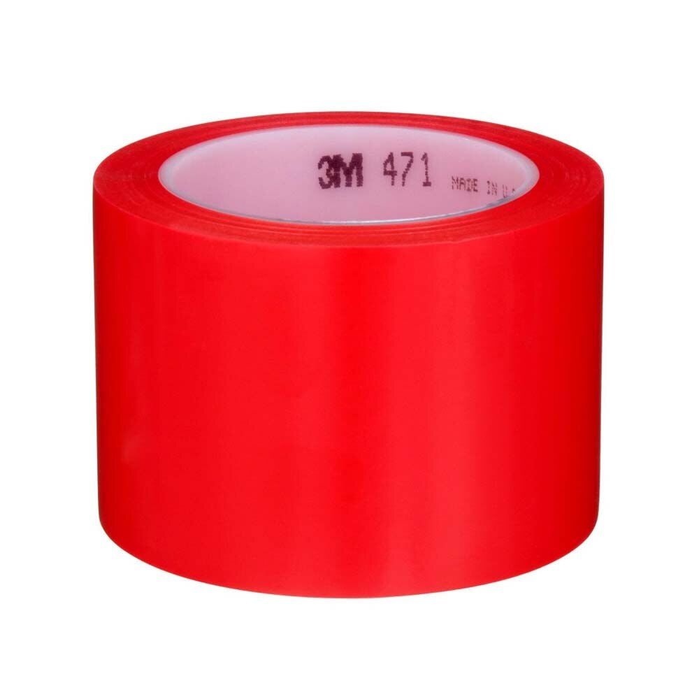 3M 471 471 IW Vinyl Tape Red for Floor Marking, Paint Masking, Color Coding (1 Roll, 3 in x 36 yd) (7100064525) - (12Pack)