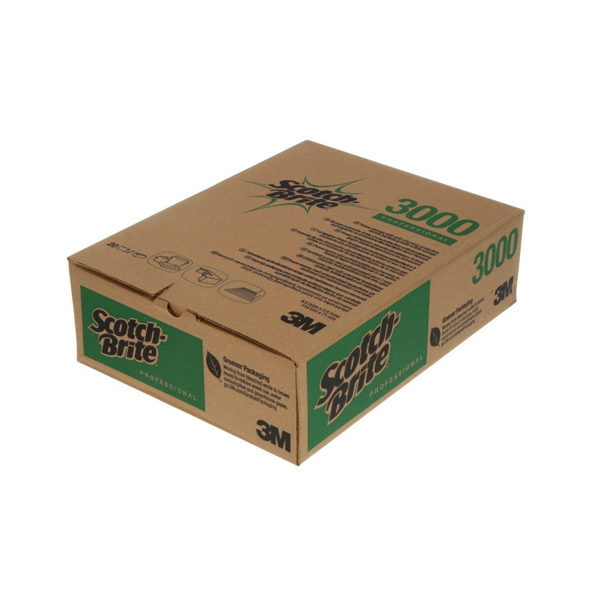 3M Scotch-Brite Power Sponge 3000 Non Scratch Scrub Sponge, 4.5 in x 2.8 in (7100064740) - (20Pack) - 8