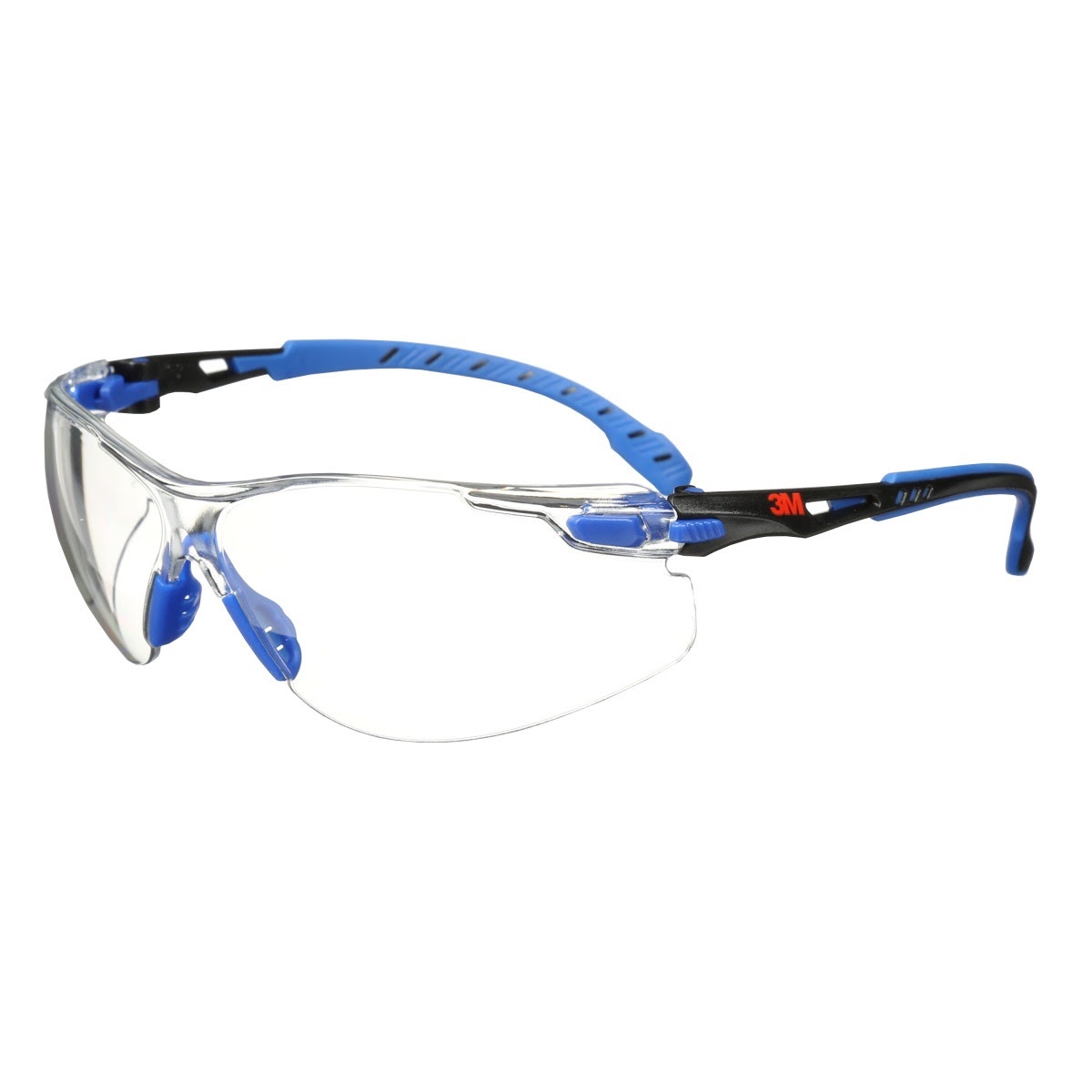 3M S1101SGAF Solus Safety Glasses, 1000 Series, Clear Lens, Blue/Black Frame, ANSI Z87 Impact Rated, Scotchgard Anti-Fog (7100079183) - (20Pack) - 2