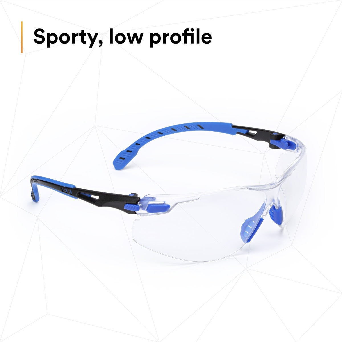 3M S1101SGAF Solus Safety Glasses, 1000 Series, Clear Lens, Blue/Black Frame, ANSI Z87 Impact Rated, Scotchgard Anti-Fog (7100079183) - (20Pack) - 6