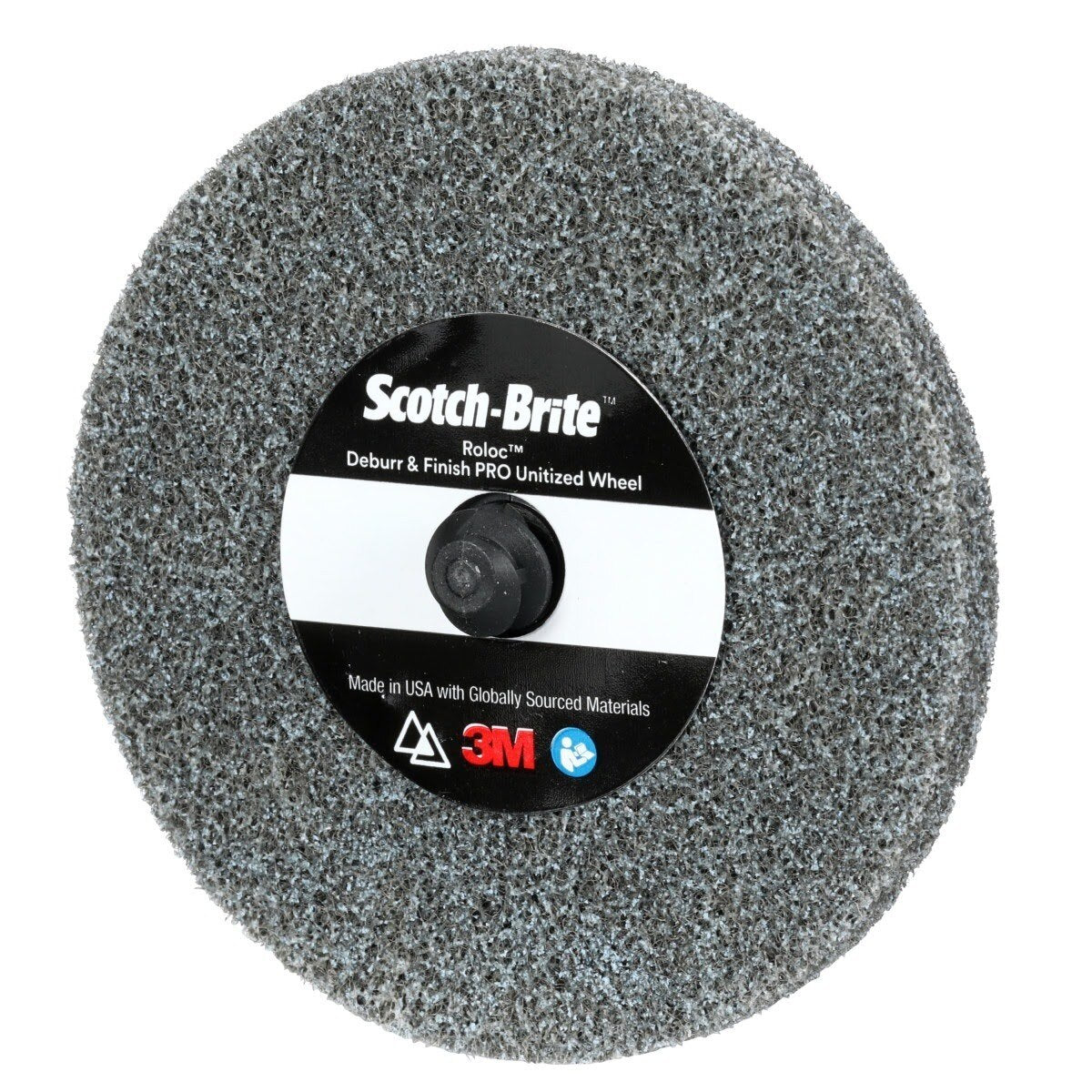 3M DP-UR Scotch-Brite Roloc Deburr & Finish PRO Unitized Wheel, 6C Medium+, TR, 3 in x 1/8 in (7100081366) (40 Pack) - 2