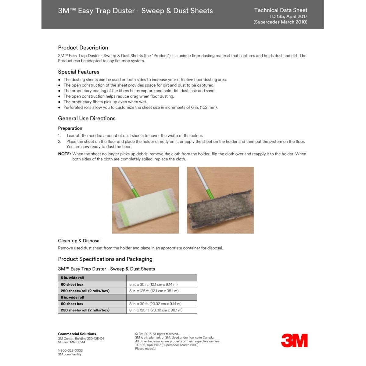 3M Easy Trap Sweep and Dust Sheets, White, 5 in x 6 in, 60 Sheets (7100081547) (480 Pack) - 10