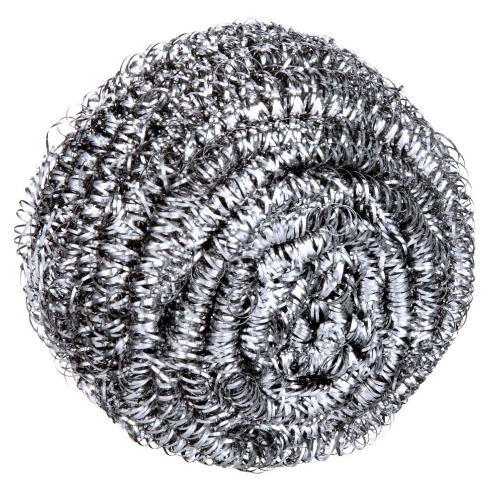 3M 84 Scotch-Brite Stainless Steel Scrubber , heavy-duty metal scrub ball for pots, pans and grills (7100083743) - 2