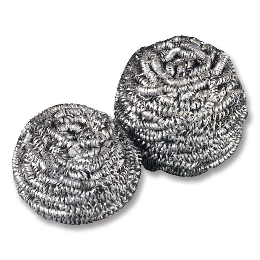 3M 84 Scotch-Brite Stainless Steel Scrubber , heavy-duty metal scrub ball for pots, pans and grills (7100083743) - (12Pack) - 5