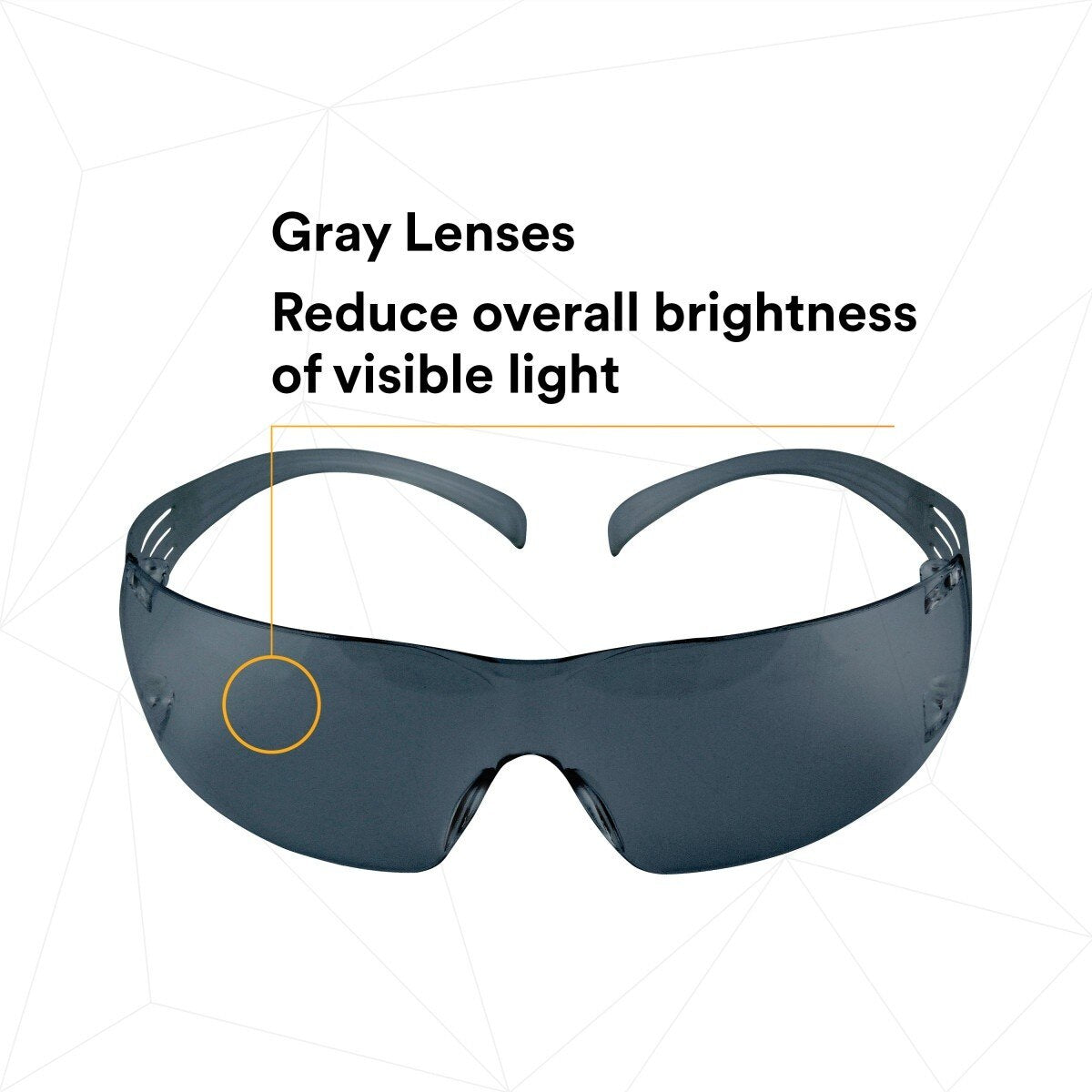 3M SF202AFP SecureFit Safety Glasses, Anti-Fog Plus Anti-Scratch, Gray Lens, Gray Frame (7100090616) (400 Pack) - 4