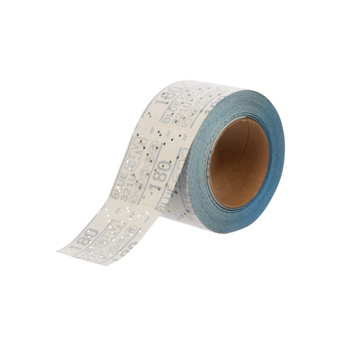 3M 321U Hookit Blue Abrasive Sheet Roll, Multi-Hole, 2.75 in x 13 yd, 180 Grit (36191) (7100091070) - (4Pack) - 7