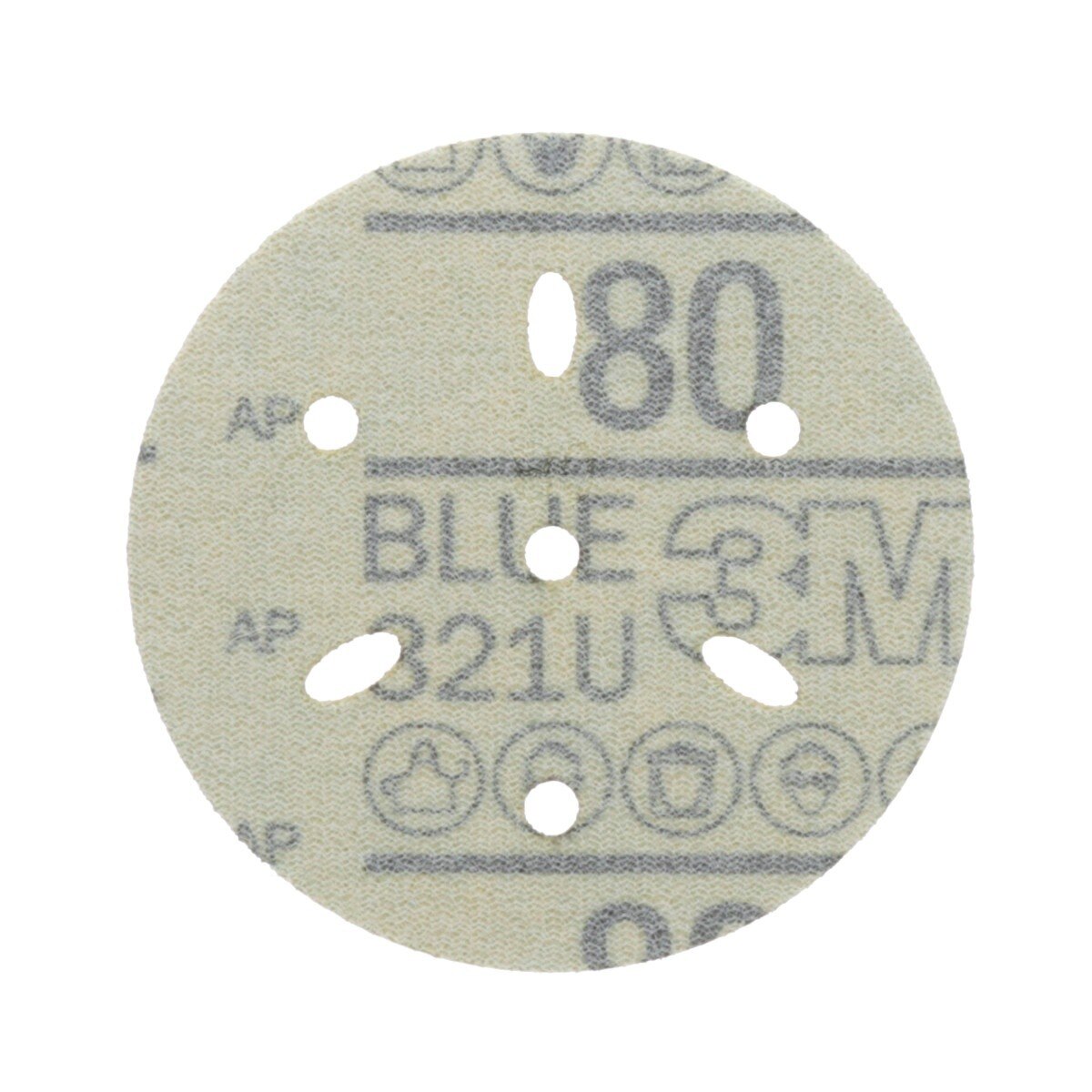 3M 321U 36142 Hookit Blue Abrasive Disc, Multi-hole, 3 in, 80 Grit (7100091341) (200 Pack) - 2