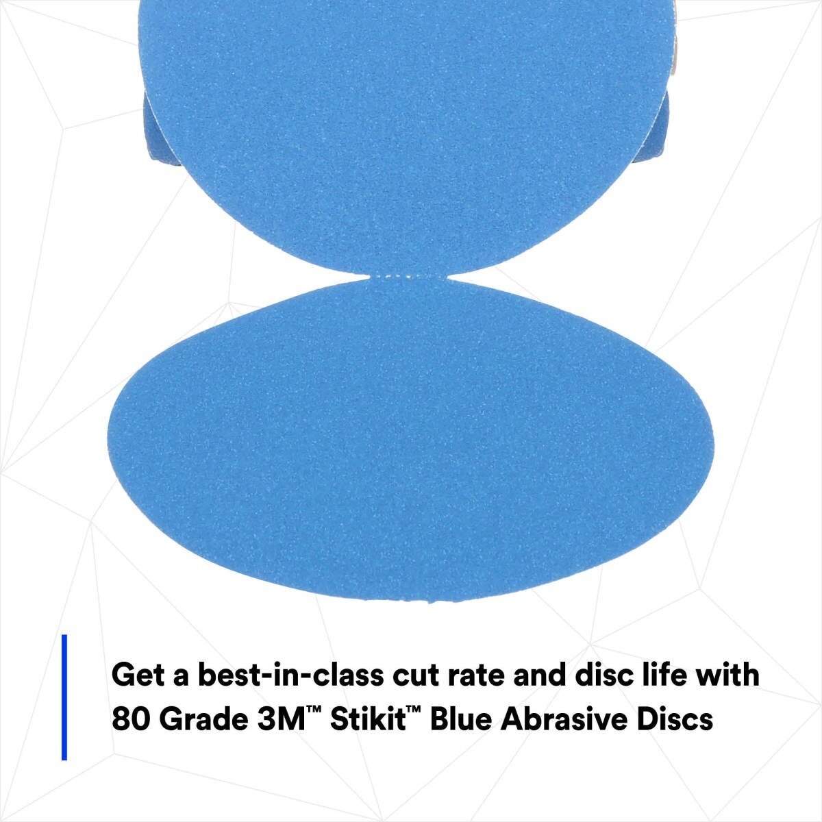 3M 321U 36202 Stikit Blue Abrasive Disc Roll, No Hole, 6 in, 80 Grit (7100098232) (250 Pack) - 9