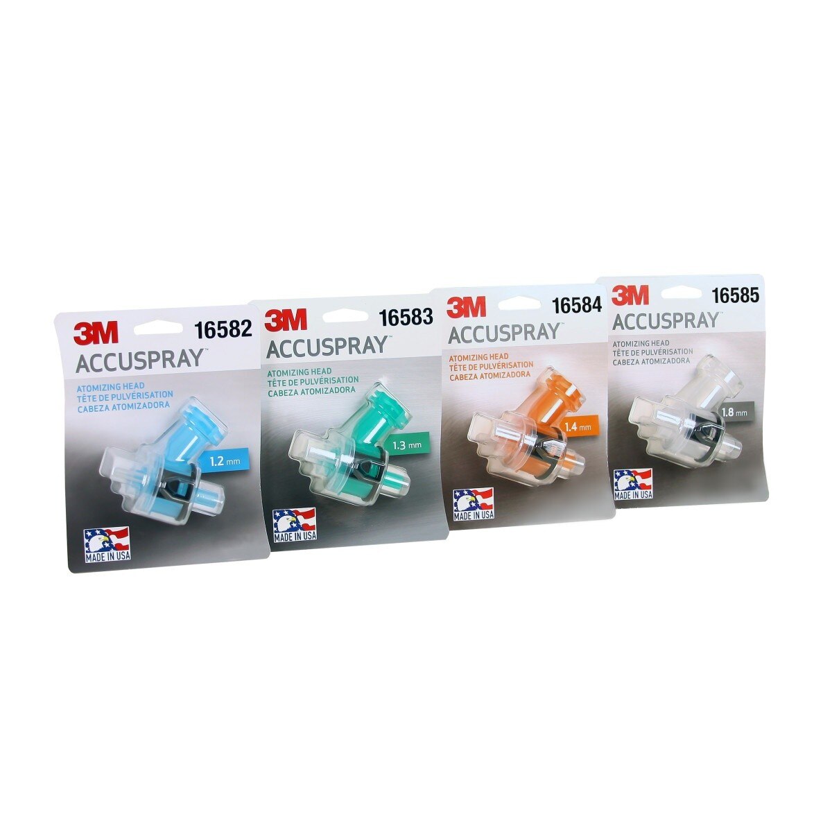 3M Accuspray ONE Spray Gun System with Standard PPS, 22 oz, 4 Atomizing Heads (16580) (7100099202) - (4Pack) - 3
