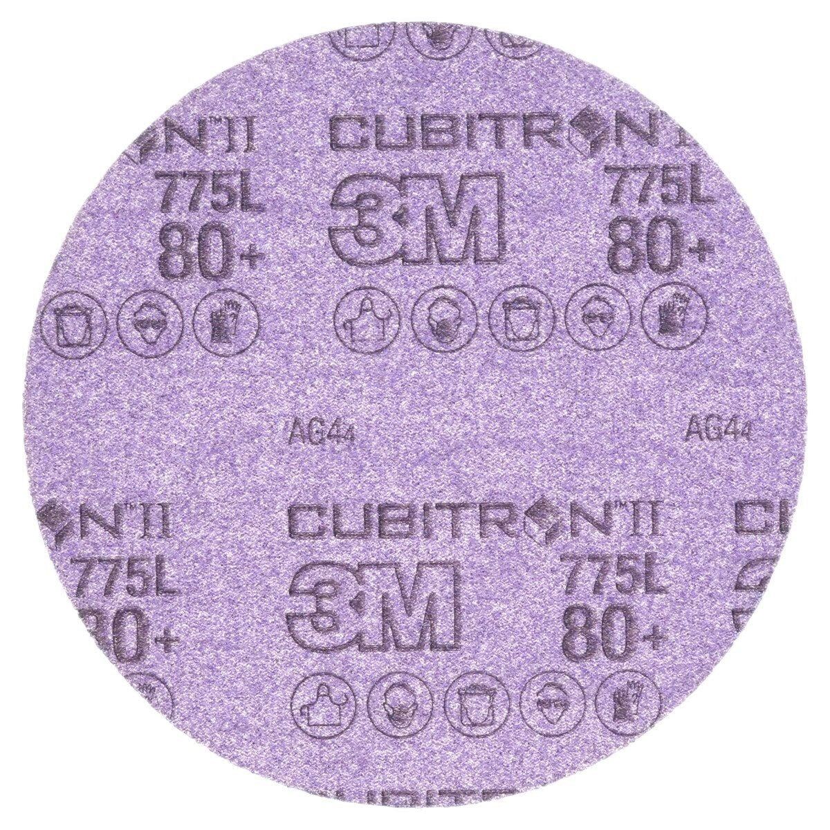 3M 775L Cubitron II Hookit Film Disc 80+ 3 mil Purple 3 in Die 300V (7100106742) (250 Pack)