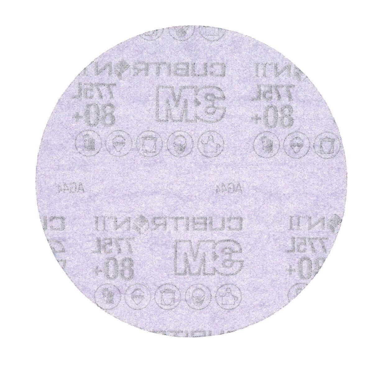 3M 775L Cubitron II Hookit Film Disc 80+ 3 mil Purple 3 in Die 300V (7100106742) (250 Pack) - 4