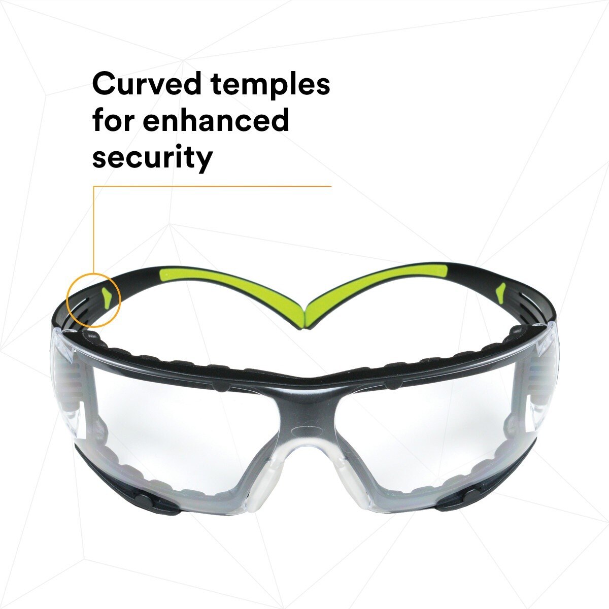 3M SF401AF-FM SecureFit 400 Safety Glasses, Clear Anti-Fog Anti-Scratch Polycarbonate Lens, Green/Black Frame, Foam Gasket, Z87 UV Protection (7100112131) (1 Pair) - (20Pack) - 5