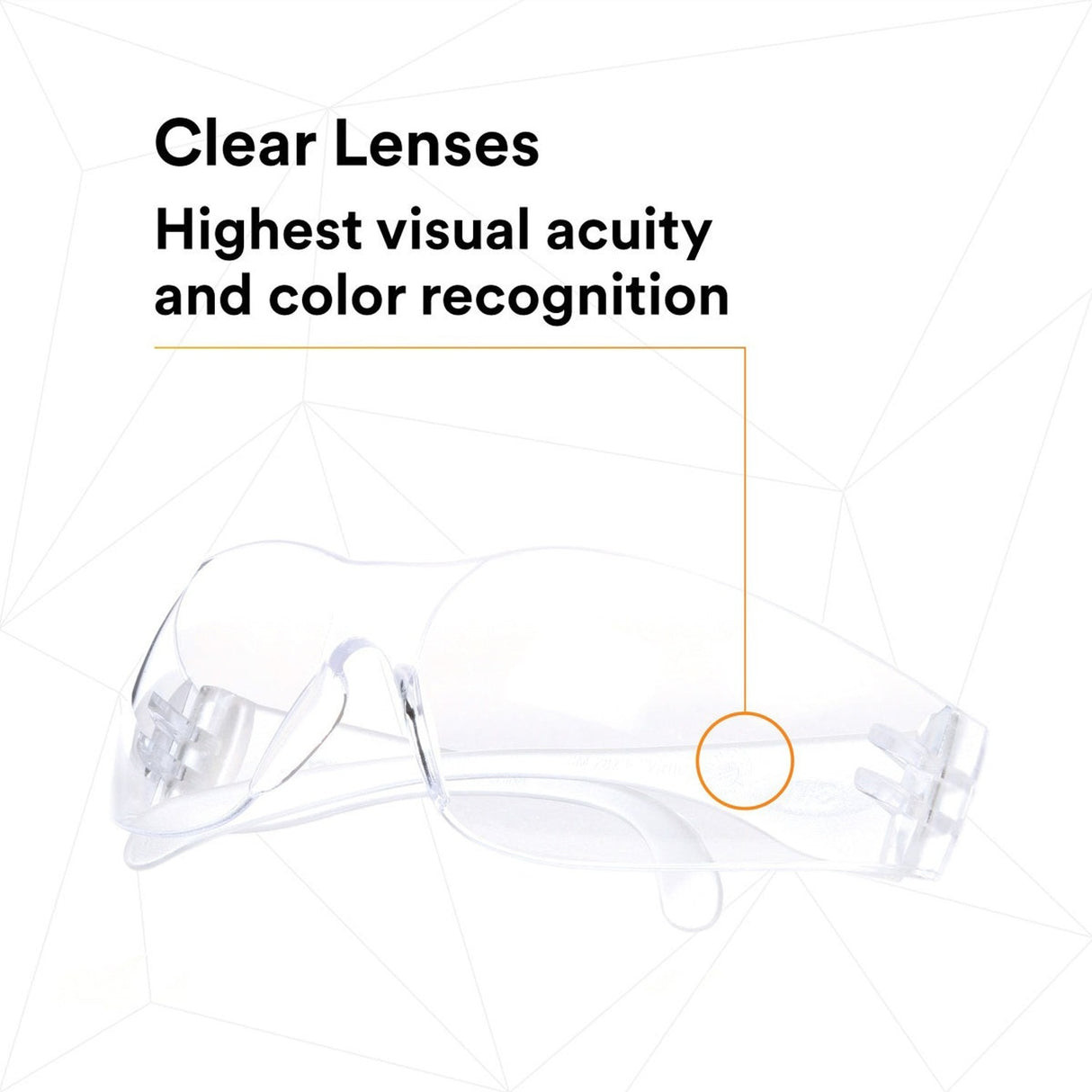 3M 7100112434 Tekk Virtua Anti-Fog Safety Glasses, Clear Frame and Lens - (20Pack) - 7