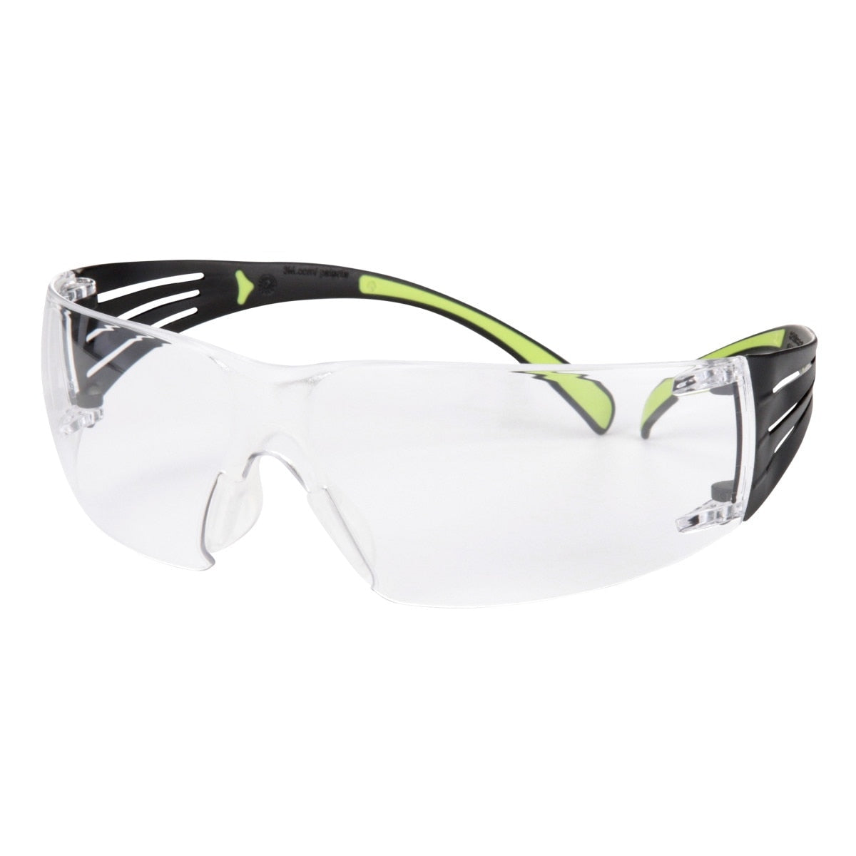 3M SF401AF SecureFit Safety Glasses, 400 Series, Clear Lens, Anti-Fog Anti-Scratch, Green/Black Frame, Polycarbonate, ANSI Z87, UV Protection (7100112435) (20 Pack) - 2