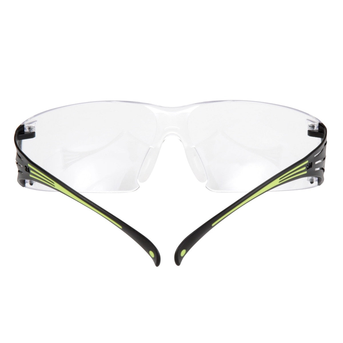3M SF401AF SecureFit Safety Glasses, 400 Series, Clear Lens, Anti-Fog Anti-Scratch, Green/Black Frame, Polycarbonate, ANSI Z87, UV Protection (7100112435) (20 Pack) - 4
